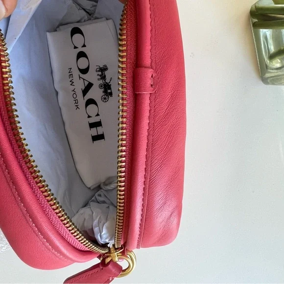 NWT Coach Pink Quilted Camera Bag
